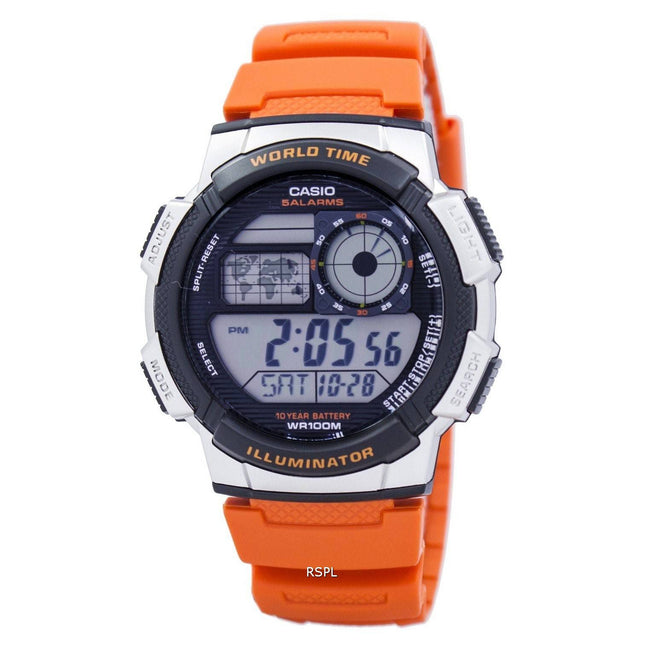 Casio Youth Series Illuminator World Time Alarm AE-1000W-4BV Men's Watch