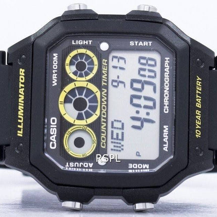 Casio Youth Series Illuminator Chronograph Alarm AE-1300WH-1AV Men's Watch