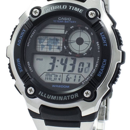 Casio Youth Illuminator World Time Digital AE-2100WD-1AV AE2100WD-1AV Men's Watch