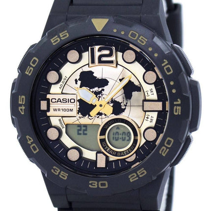 Casio World Time Alarm Analog Digital AEQ-100BW-9AV Men's Watch