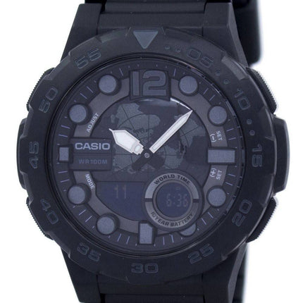 Casio World Time Alarm Analog Digital AEQ-100W-1BV Men's Watch