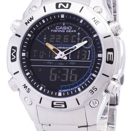 Casio Analog Digital Fishing Gear World Time AMW-703D-1AVDF AMW-703D-1AV Mens Watch