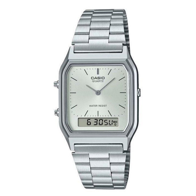 Casio Vintage Analog Digital White Dial Quartz AQ-230A-7A Women's Watch