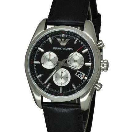 Emporio Armani Sportivo Chronograph Black Dial AR6009 Mens Watch