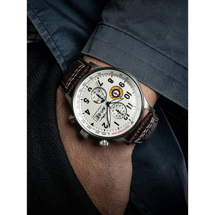 AVI-8 Hawker Hurricane Classic Chronograph Classic White Dial Quartz AV-4011-01 Men's Watch