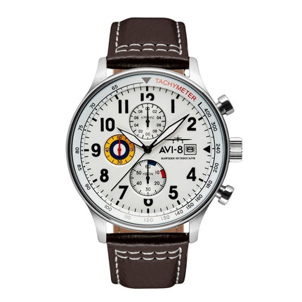 AVI-8 Hawker Hurricane Classic Chronograph Classic White Dial Quartz AV-4011-01 Men's Watch