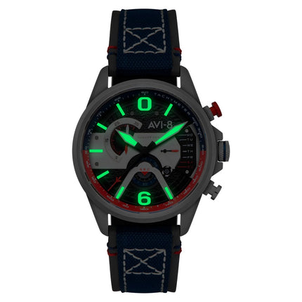 AVI-8 Hawker Harrier Dual Retrograde Chronograph Admiral Black Steel Black Dial Quartz AV-4056-09 Men's Watch