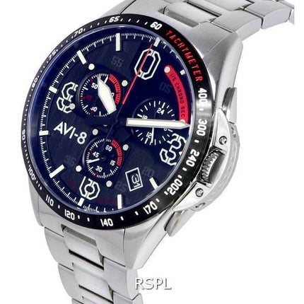 AVI-8 P-51 Mustang Legion Blakeslee Pilot Chronograph Black Dial Quartz AV-4077-11 Mens Watch