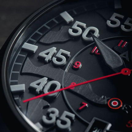 AVI-8 Hawker Hurricane Clowes Automatic Night Reaper Limited Edition Night Shadow Black Dial AV-4097-05 Men's Watch