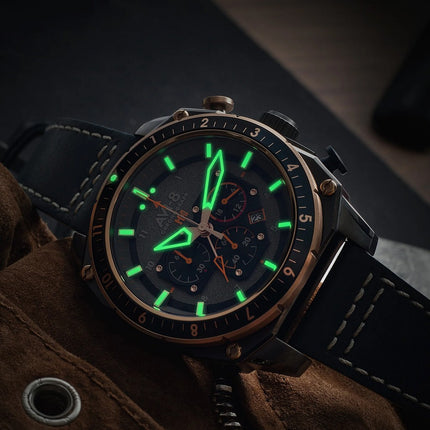 AVI-8 Hawker Hunter Atlas Dual Time Chronograph Charcoal Grey Dial Quartz AV-4100-07 Men's Watch