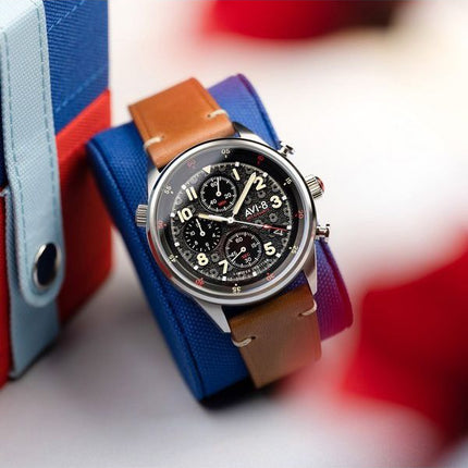 AVI-8 Flyboy Royal British Legion Tri-Service Chronograph Limited Edition High Wycombe Quartz AV-4102-RBL-01 Men's Watch With Ex