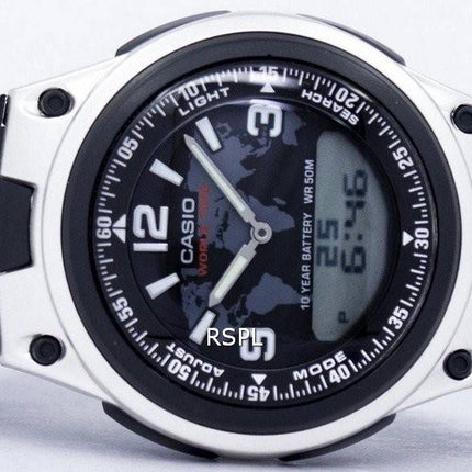 Casio Databank World Time Telememo Analog Digital AW-80-1A2V AW80-1A2V Men's Watch