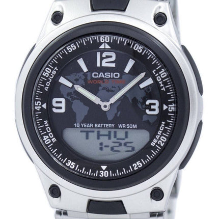 Casio World Time Databank Analog Digital AW-80D-1A2V AW80D-1A2V Men's Watch