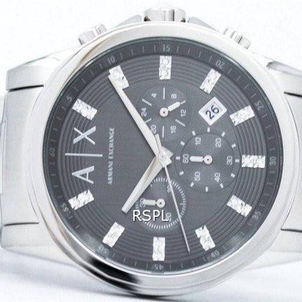Armani Exchange Chronograph Crystals Grey Dial AX2092 Mens Watch