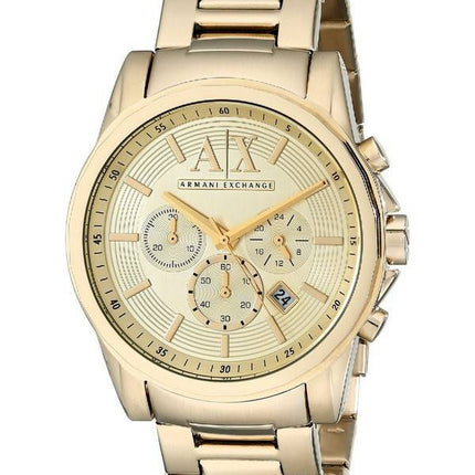 Armani Exchange Quartz Chronograph Gold Tone AX2099 Men's Watch