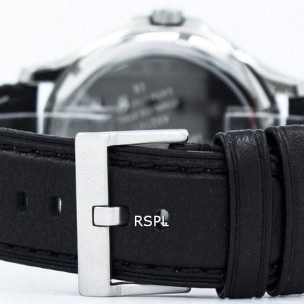 Armani Exchange Black Dial Leather Strap AX2101 Mens Watch