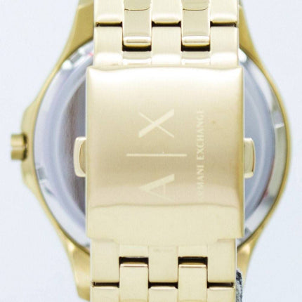 Armani Exchange Quartz Black Dial Gold Tone Stainless Steel AX2145 Mens Watch