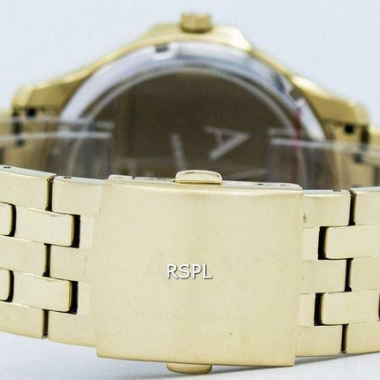 Armani Exchange Quartz Black Dial Gold Tone Stainless Steel AX2145 Mens Watch