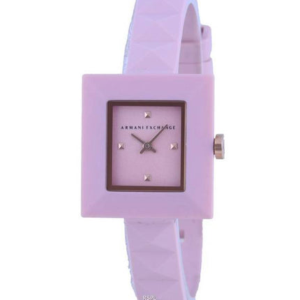 Armani Exchange Karla Pink Dial Silicon Strap Quartz AX4402 Womens Watch