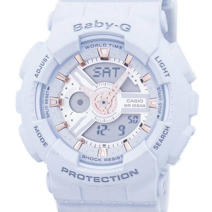 Casio Baby-G World Time Alarm Analog Digital BA-110GA-8A Women's Watch