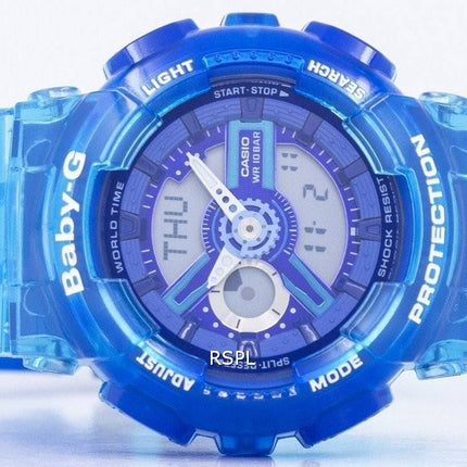 Casio Baby-G Shock Resistant World Time Analog Digital BA-110JM-2A Women's Watch