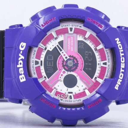 Casio Baby-G World Time Shock Resistant Analog Digital BA-110NC-6A Women's Watch