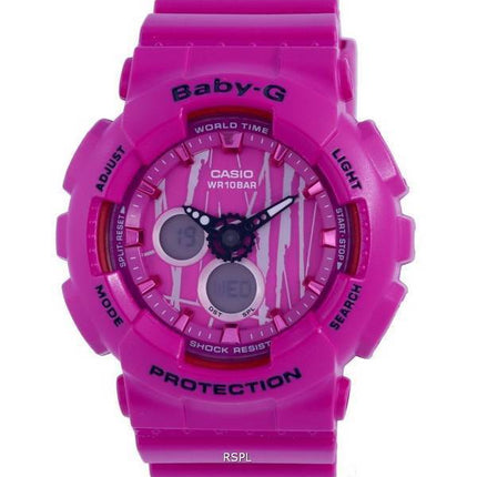 Casio Baby-G Analog Digital Scratch Pattern Quartz BA-120SP-4A.G BA120SP-4 100M Womens Watch