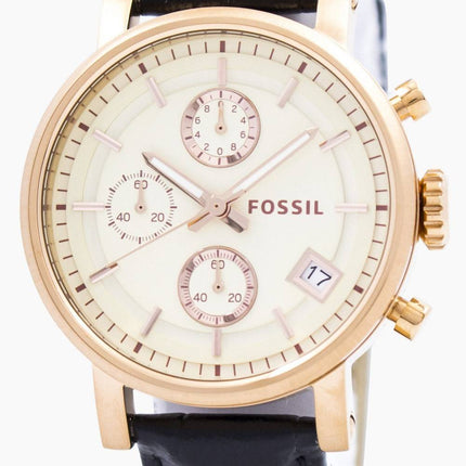 Fossil Original BoyFriend Chronograph Stainless Steel C181020-BLK Womens Watch