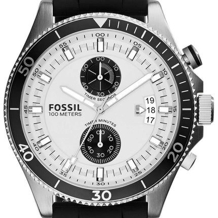 Fossil Wakefield Chronograph Black Silicone Strap CH2933 Mens Watch