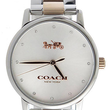 Coach Grand Silver Dial Two Tone Stainless Steel Quartz 14502930 Womens Watch