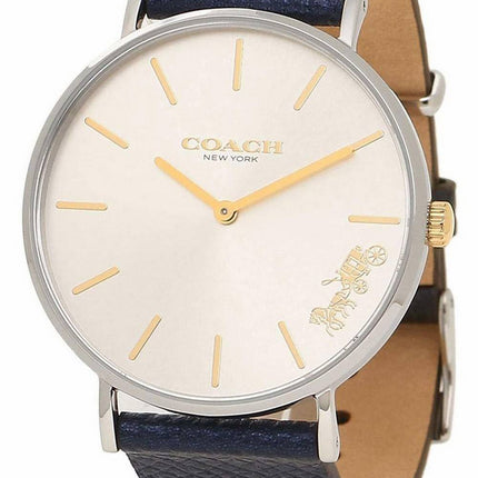 Coach Perry White Dial Leather Quartz 14503156 Womens Watch