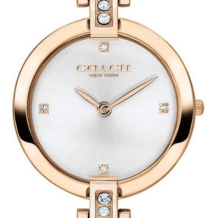 Coach Chrystie Rose Gold Tone Stainless Steel Crystal Accents Quartz 14503317 Womens Watch