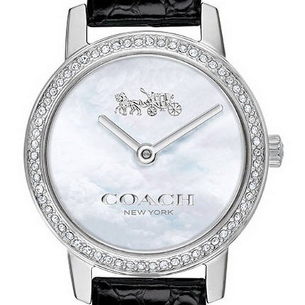 Coach Audrey Mother Of Pearl Dial Leather Strap Quartz 14503361 Womens Watch
