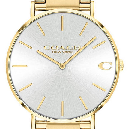 Coach Charles Silver Dial Gold Tone Stainless Steel Quartz 14602430 Mens Watch