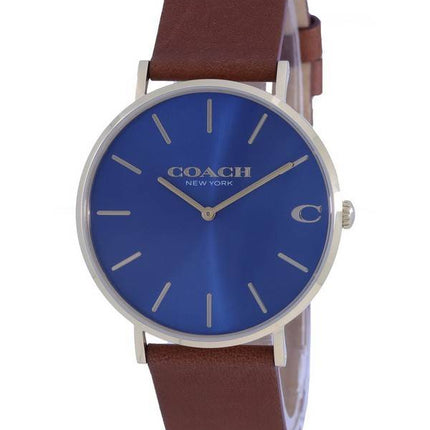 Coach Charles Blue Dial Calf Leather Quartz CO14602473 Men's Watch