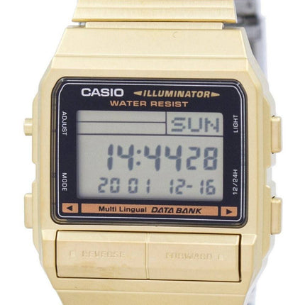Casio Digital 5 Alarm Multi-Lingual Data Bank DB-380G-1DF DB-380G-1 Mens Watch
