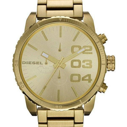 Diesel Double Down Gold Dial Stainless Steel DZ4268 Mens Watch