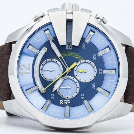 Diesel Mega Chief Chronograph Blue Dial DZ4281 Mens Watch