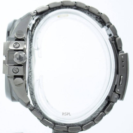 Diesel Mega Chief Quartz Chronograph Grey Dial Black IP DZ4282 Mens Watch