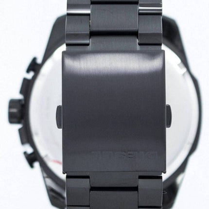 Diesel Mega Chief Quartz Chronograph Grey Dial Black IP DZ4283 Mens Watch