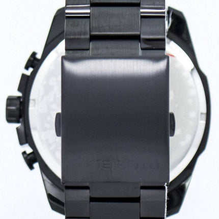 Diesel Mega Chief black Ion Plated Brown Dial DZ4318 Mens Watch