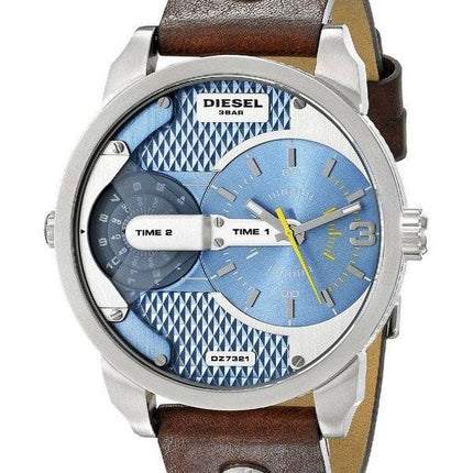 Diesel Mini Daddy Dual Time Brown Dial DZ7321 Mens Watch