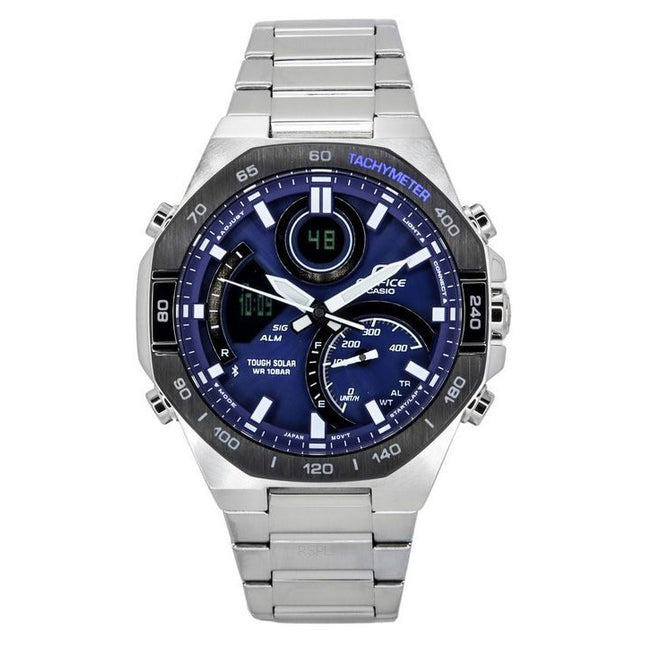 Casio Edifice Analog Digital Mobile Link Blue Dial Tough Solar ECB-950DB-2A 100M Men's Watch