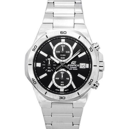 Casio Edifice Classic Standard Chronograph Analog Black Dial Quartz EFV-640D-1A 100M Men's Watch