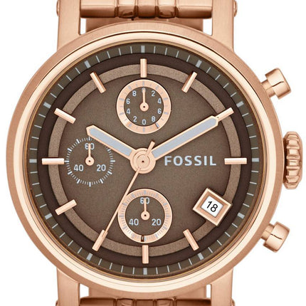 Fossil Original Boyfriend Chronograph Rose Gold-Tone ES3494 Womens Watch