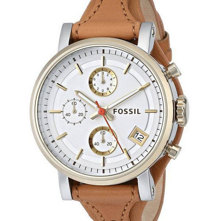 Fossil Original Boyfriend Chronograph Tan Leather Quartz ES3615 Women's Watch