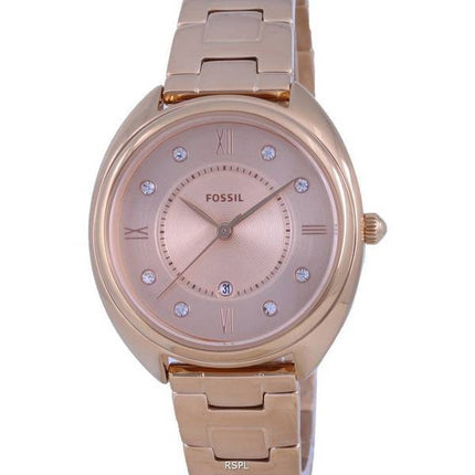 Fossil Gabby Crystal Accents Rose Gold Tone Stainless Steel Quartz ES5070 Womens Watch