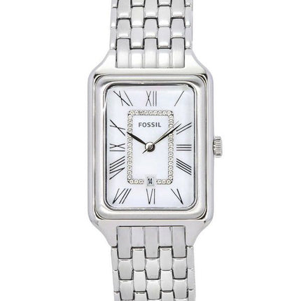 Fossil Raquel Stainless Steel White Mother Of Pearl Dial Quartz ES5306 Women's Watch