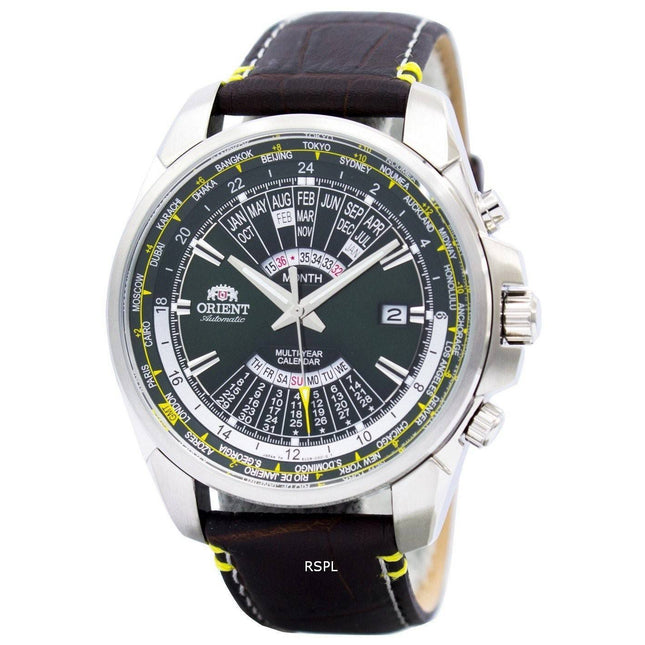 Orient Automatic Multi Year Calendar World Time EU0B003F Mens Watch