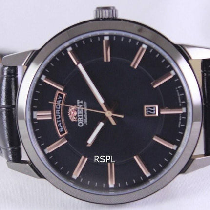Orient Classic Automatic Black Dial Leather Strap EV0U001B Men's Watch